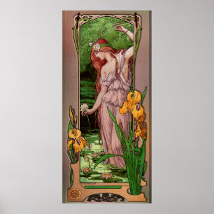 Flowers Of Water by Élisabeth Sonrel Poster