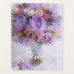 Flowers Oil Painting Elegant Modern Template Planner