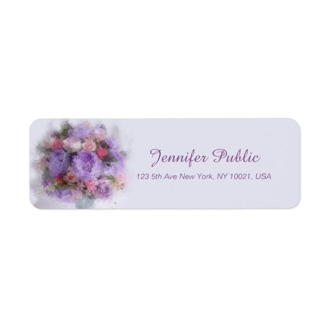 Flowers Oil Painting Template Hand Script Elegant (Front)