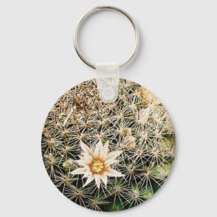Flowers on a Cactus Key Ring