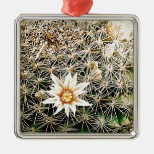Flowers on a Cactus Metal Tree Decoration
