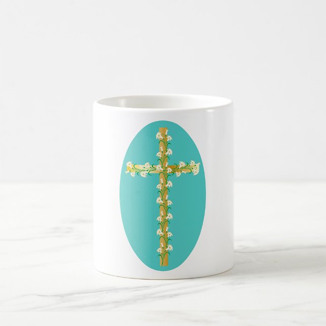 Flowers On A Cross Coffee Mug (Creator Uploaded)