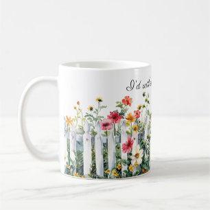 Flowers on a Fence Gardening Coffee Mug