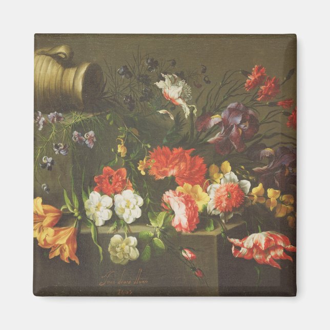Flowers on a Ledge, 1665 Magnet (Front)
