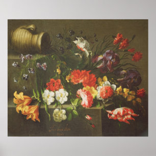 Flowers on a Ledge, 1665 Poster
