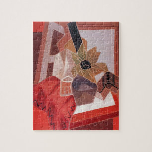 Flowers on a Table by Juan Gris, Vintage Cubism Jigsaw Puzzle