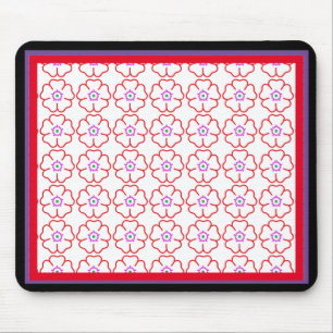 Flowers on a White Background Custom Personalised Mouse Mat