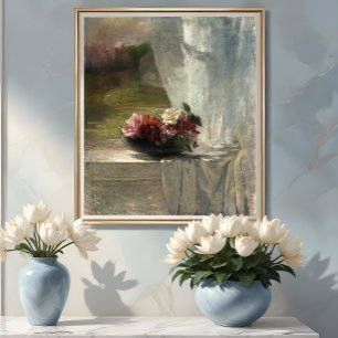 Flowers on a Window Ledge (c. 1861), John La Farge Poster