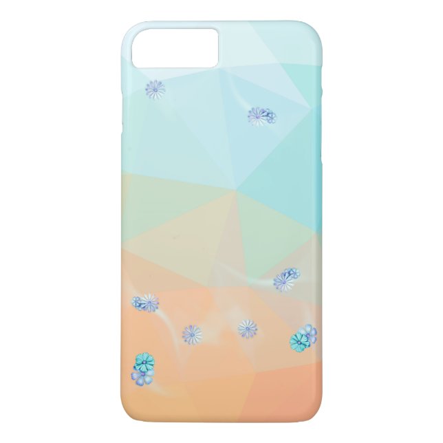 flowers on abstract triangles Case-Mate iPhone case (Back)