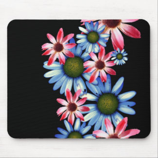 Flowers on Black Mousepad