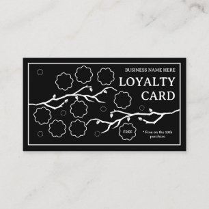 Flowers on branches Elegant Loyalty Card