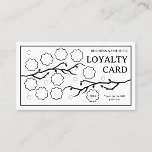 Flowers on branches Elegant Loyalty Card