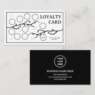 Flowers on branches Elegant Loyalty Card