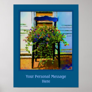 Flowers On Chair Create Your Own Quote Poster