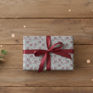 Flowers on dark gray,  wrapping paper, Gift Wrap