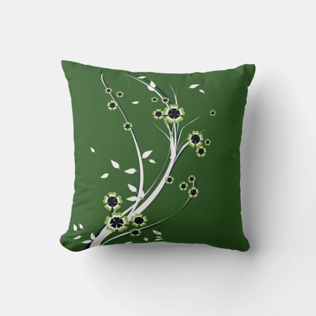 Flowers on Green Cushion (Front)