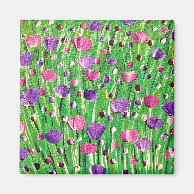Flowers On Parade Magnet (Front)