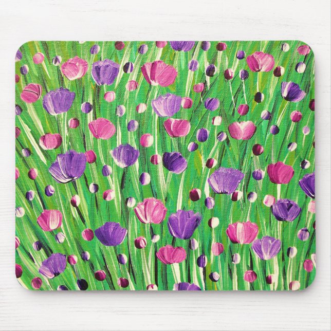 Flowers On Parade Mouse Mat (Front)