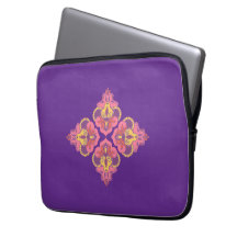 Flowers on Purple Electronics Bag