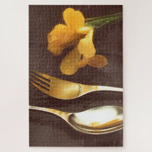 Flowers on Slate, version 3 Jigsaw Puzzle