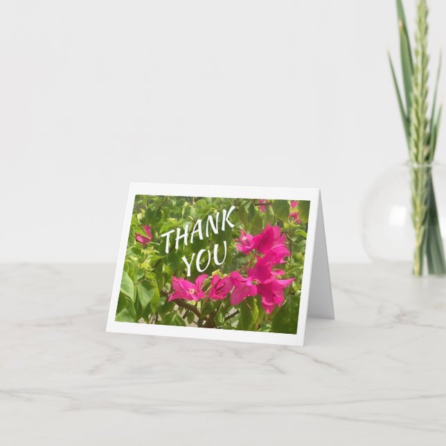 Flowers on Thank You Card (Front)