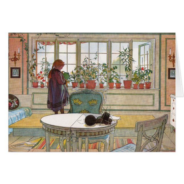 Flowers on the Windowsill by Carl Larsson (Front Horizontal)
