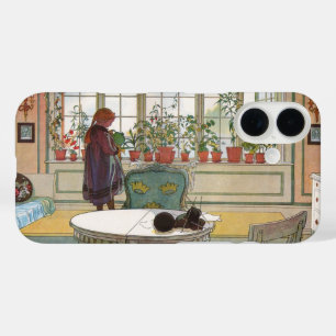 Flowers on the Windowsill by Carl Larsson iPhone 16 Case