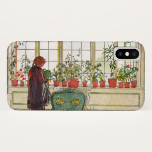 Flowers on the Windowsill by Carl Larsson iPhone X Case