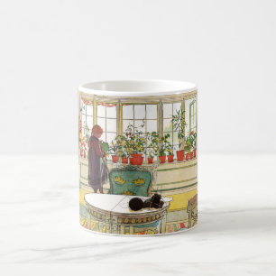 Flowers on the Windowsill by Carl Larsson Coffee Mug