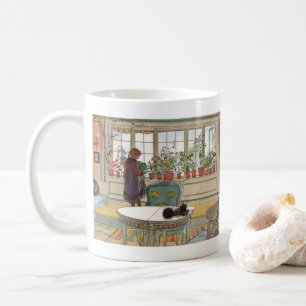 Flowers on the Windowsill by Carl Larsson Coffee Mug