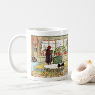 Flowers on the Windowsill by Carl Larsson Coffee Mug