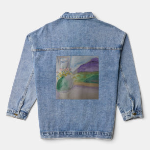 Flowers On The Windowsill Denim Jacket
