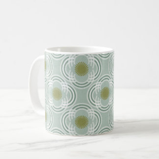 Flowers or eyes - neutral green coffee mug