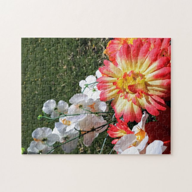 Flowers orange and white jigsaw puzzle (Horizontal)