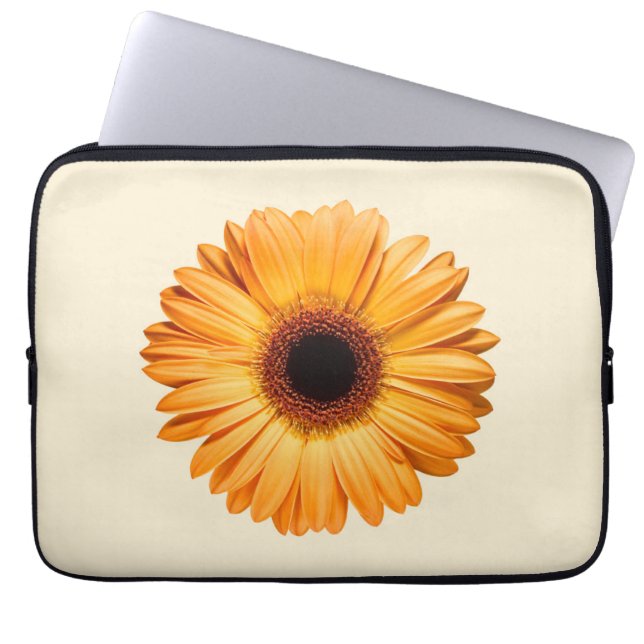 Flowers | Orange Gerbera Laptop Sleeve (Front)