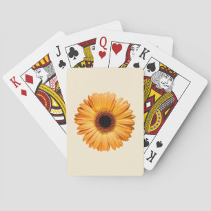 Flowers Orange Gerbera Playing Cards