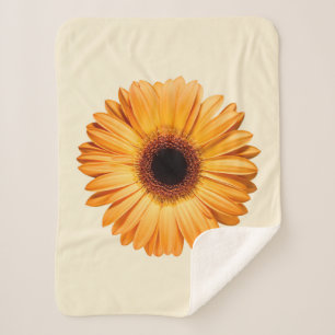 Flowers   Orange Gerbera Sherpa Blanket