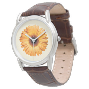 Flowers Orange Gerbera Watch