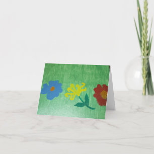 Flowers Painting Blank Note Card