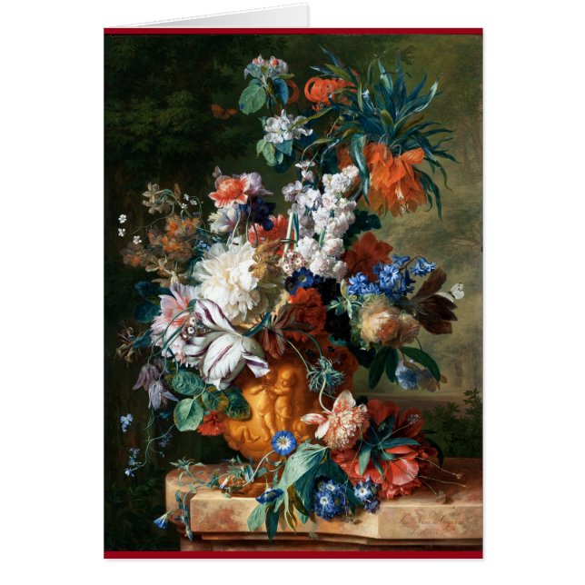 Flowers Painting by Dutch Master Jan van Huysum (Front)