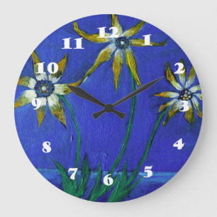 Flowers Painting  Round (Large) Wall Clock