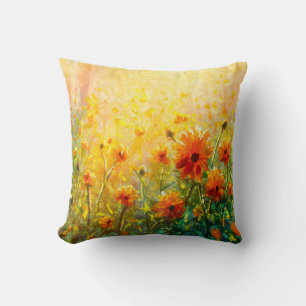 Flowers paintings monet painting claude impression cushion