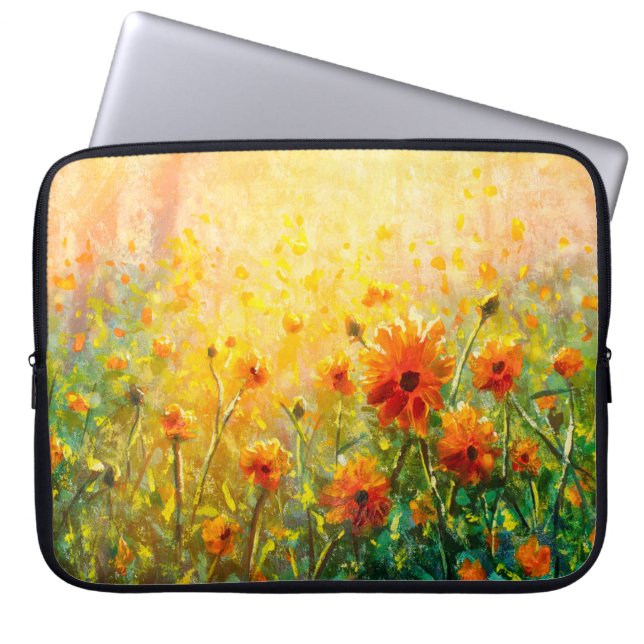Flowers paintings monet painting claude impression laptop sleeve (Front)