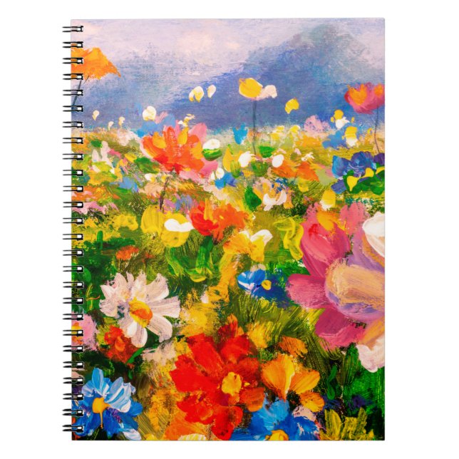 Flowers paintings monet painting claude impression notebook (Front)