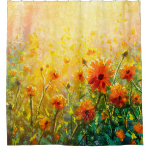 Flowers paintings monet painting claude impression shower curtain