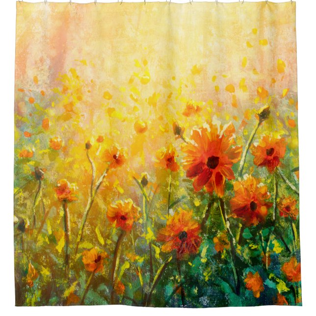 Flowers paintings monet painting claude impression shower curtain (Front)