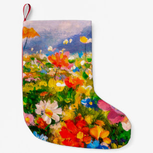 Flowers paintings monet painting claude impression small christmas stocking