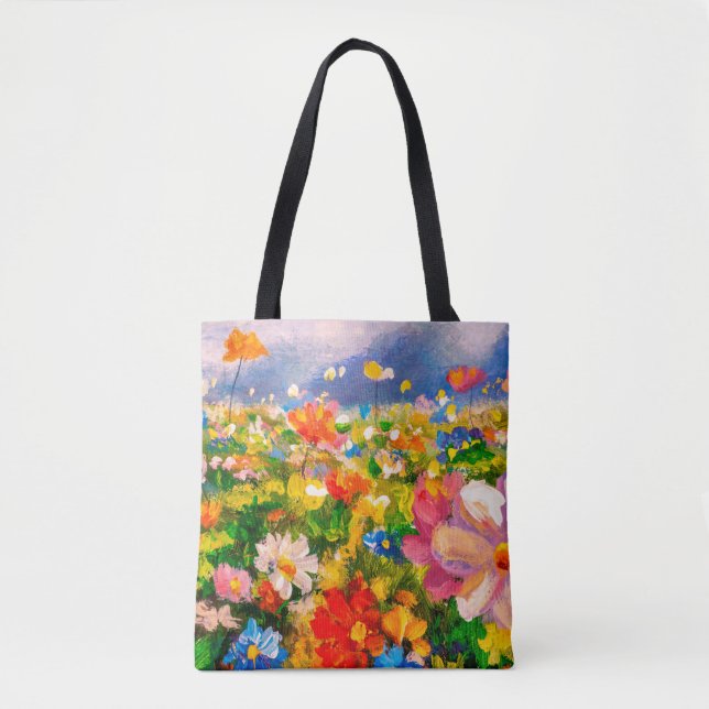 Flowers paintings monet painting claude impression tote bag (Front)