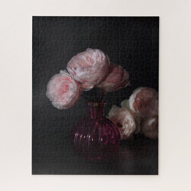 Flowers | Pale Pink Peonies in Vase Jigsaw Puzzle (Vertical)