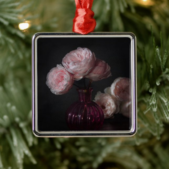 Flowers | Pale Pink Peonies in Vase Metal Tree Decoration (Tree)